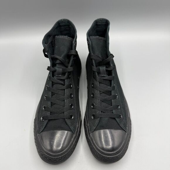 Converse Chuck Taylor All Star High Top Triple Black Sneakers Shoes Women Sz 10 - Picture 4 of 10